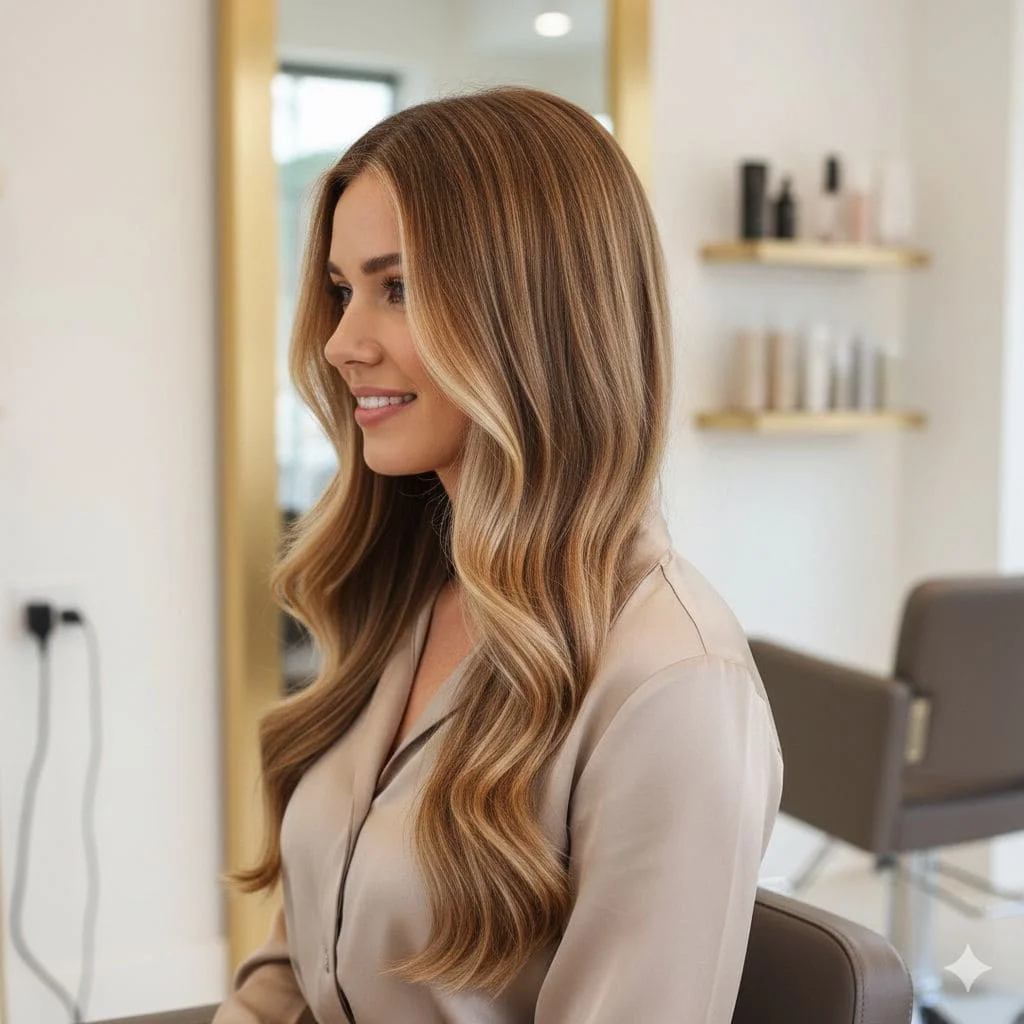 Balayage Ergebnis beim Friseur Die Bianco in Krefeld